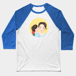 Kiss for best mom ever Baseball T-Shirt